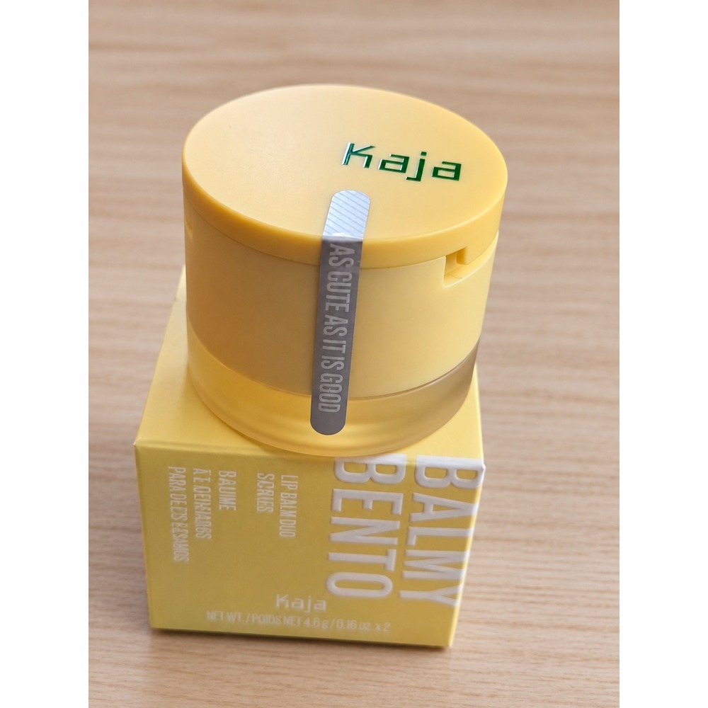 Kaja Balmy Bento Lip Balm and Scrub 01 Pina Colada Duo New